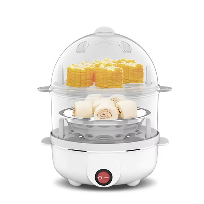 Multifunction Egg Boiler Double Layers Electric Egg Cooker Steamer Corn Milk Steamed Rapid Breakfast Cooking Appliances Kitchen