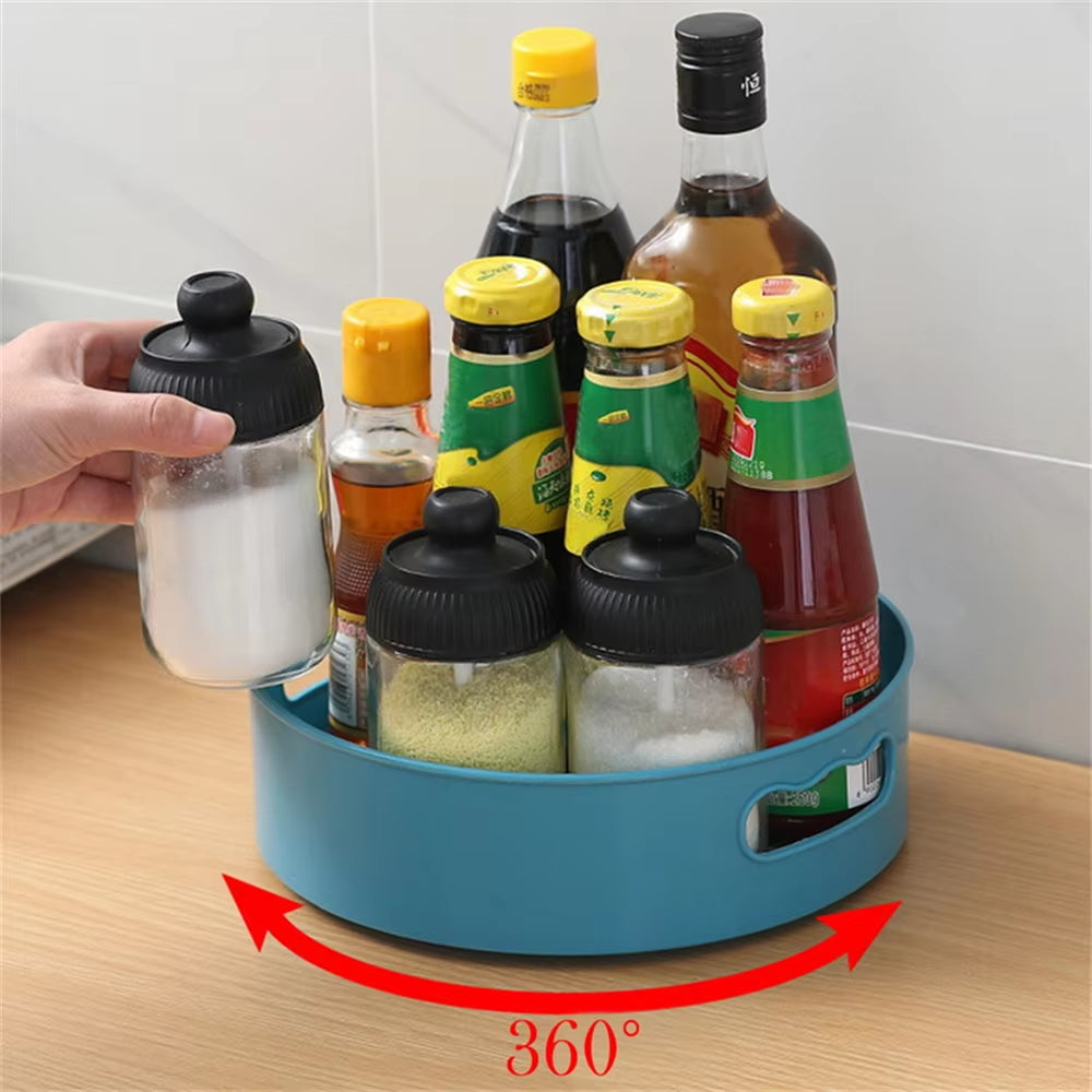 Storage Bin Rotating Organizerrotation Non-Skid Spice Rack Pantry Cabinet Turntable with Wide Base for Kitchen Seasoning