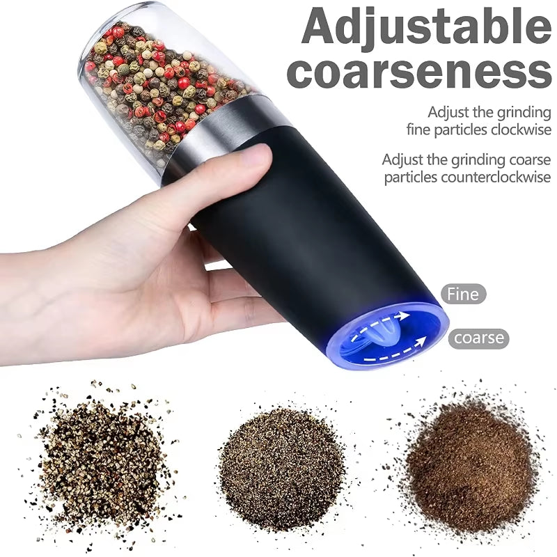 Pepper Mill Electric Vanilla Coffee Grinder Automatic Gravity Sensing Salt Shaker Spice Grinder Kitchen Tools Cooking Seasoning