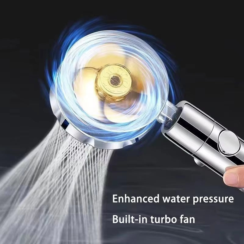 360° Rotation Turbo Shower Head Handheld High Pressure Water Saving Spray Showerhead Filters Home Bathroom Accessories 2024 New