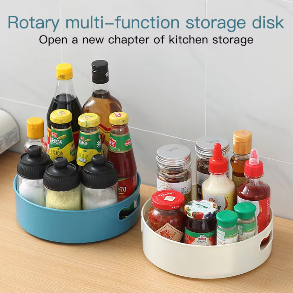 Storage Bin Rotating Organizerrotation Non-Skid Spice Rack Pantry Cabinet Turntable with Wide Base for Kitchen Seasoning